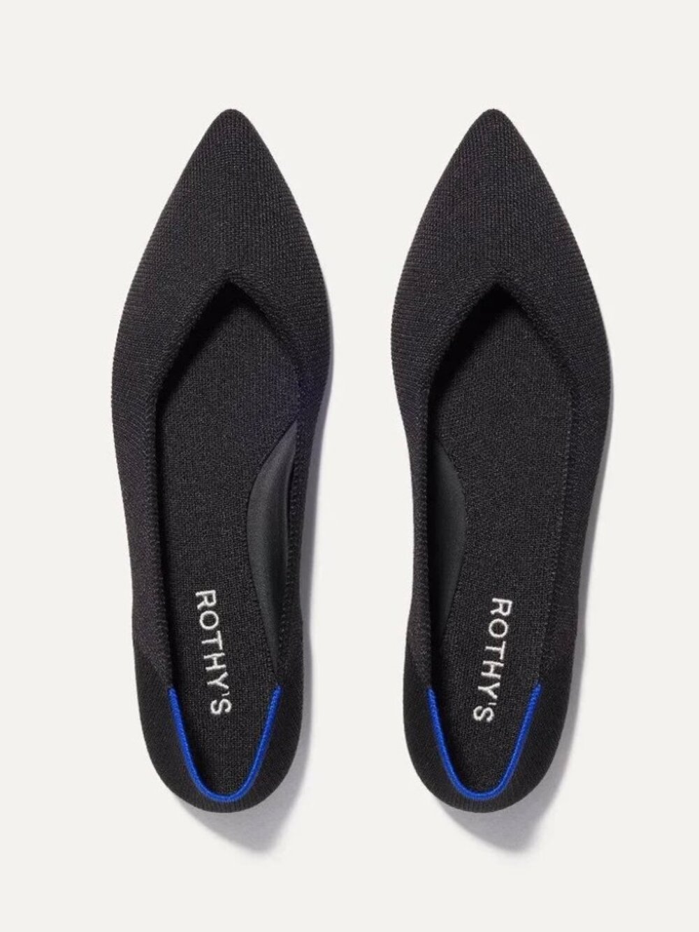 Rothy's The Point II - black flat shoes, size 7